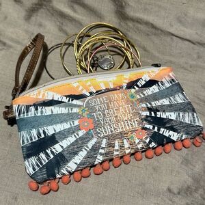 Natural Life "some days you have to make your own sunshine" wristlet gold bangle